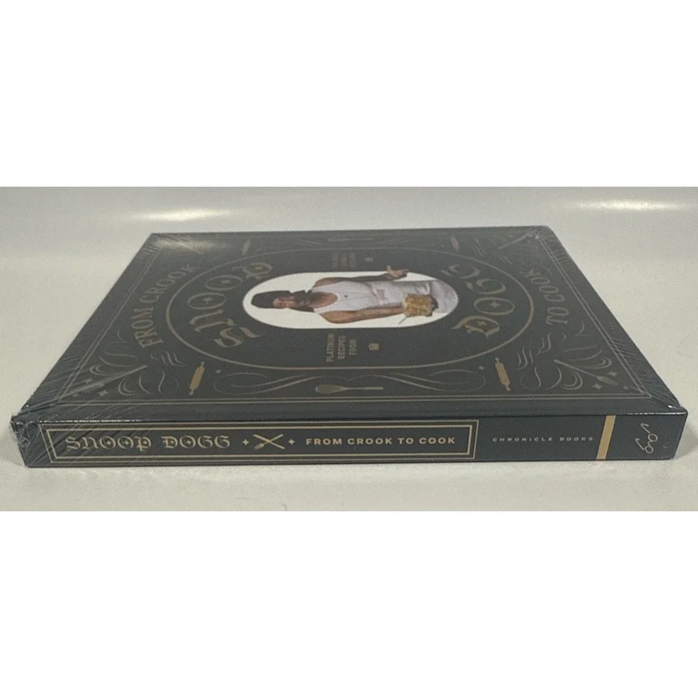 Snoop Dogg From Crook to Cook Cookbook Adult OS Black Gold Platinum Recipes New